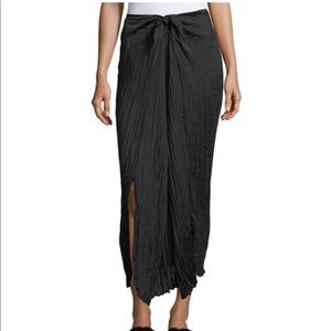 Vince Pleated Tie Front Skirt